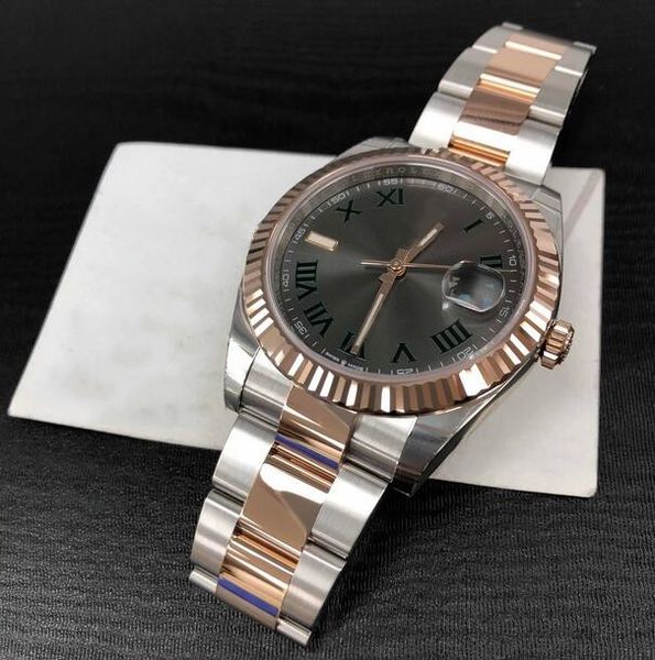 

2022 new arrivals mens watches mechanical automatic movement wristwatch full stainless steel sapphire glass super 40mm luxury watch gray dia, Slivery;brown