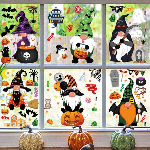 

factory outlet halloween decoration faceless old man electrostatic glass sticker witch pumpkin balloon sticker