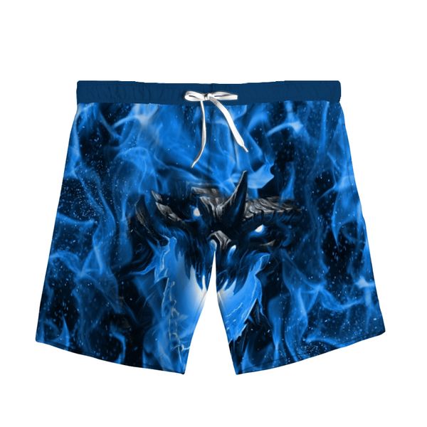 New Dragon In Blue Flame Stampa 3D Moda Uomo Donna Tute Pantaloncini Plus Size S-7XL Harajuku 001