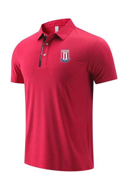 22 Stoke City F.C. POLO-Freizeithemden für Männer und Frauen im Sommer, atmungsaktives Trockeneis-Mesh-Gewebe, Sport-T-Shirt mit Logo, individuell anpassbar