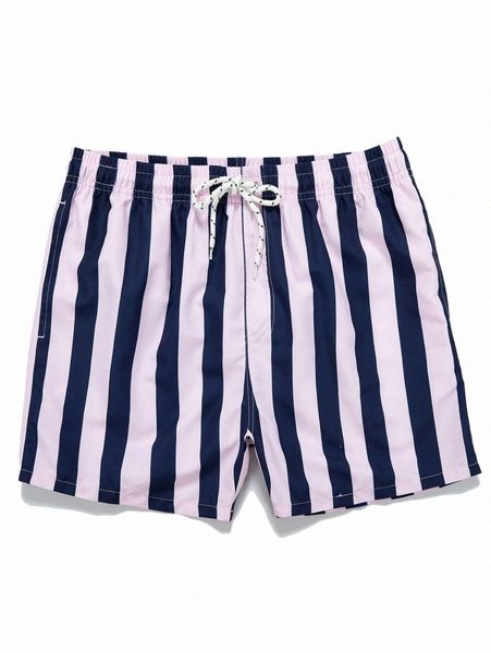 

romwe guys striped drawstring shorts w3vo#, White;black