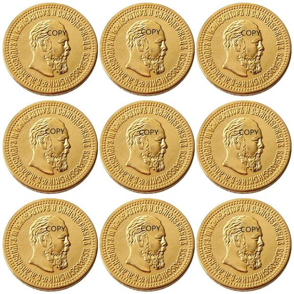 

russian 10 roubles 1886-1894 9pcs different dates craft for chose real go234e