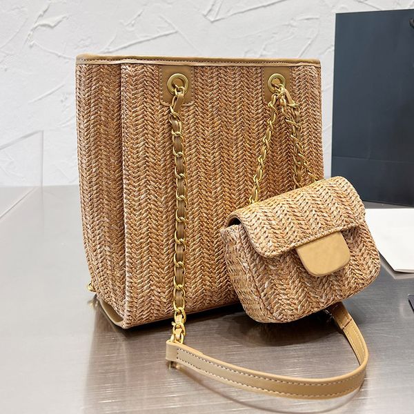 

designer raffia straw bucket shoulder bag women luxurys designers bags france brand straws shopping handbags lady sandy beach linen tote han