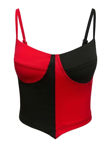 

x arigameplays two tone hanky hem bustier cami 876b#, White