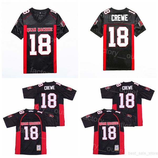 

movie longest yard mean machine football 18 paul crewe jersey men vintage college black color team embroidery and sewing university for spor