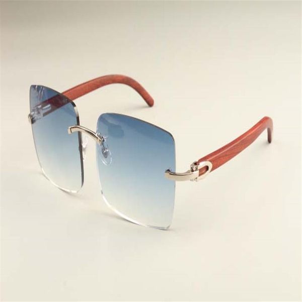 

2019 new factory direct luxury fashion ultra light big box sunglasses 352412-a4 natural wooden sunglasses dhl 2396, White;black