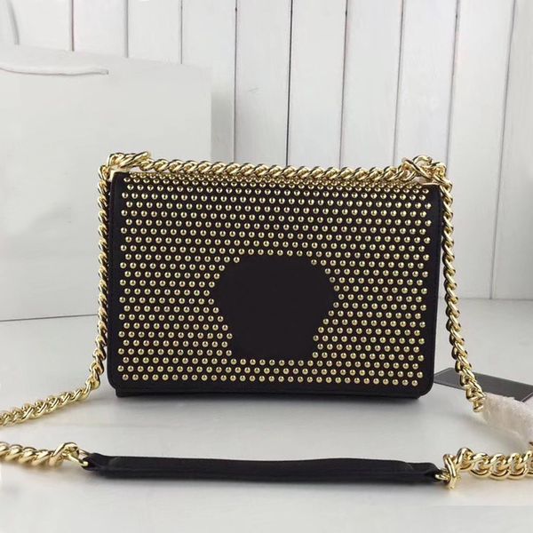 

7a shoulder bags cross body bag handbag women genuine leather metal chain head portrait decorate multiple compartment interior zipper pocket