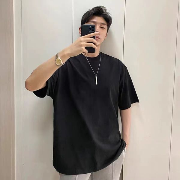 

pdd 001 men's clothing short sleeve tees polos mens t-shirts summer simple icon cotton casual solid color t-shirt men fashion t 02 peng
