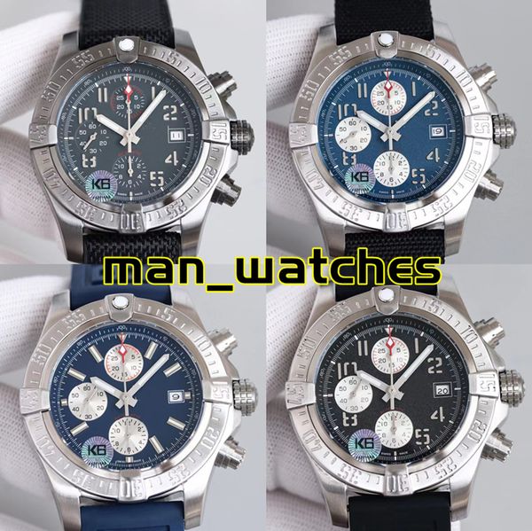 

1884 luxury men's watch for 7750 automatic mechanical movement timing function 45mm sapphire mirror waterproof 100m super night light, Slivery;brown