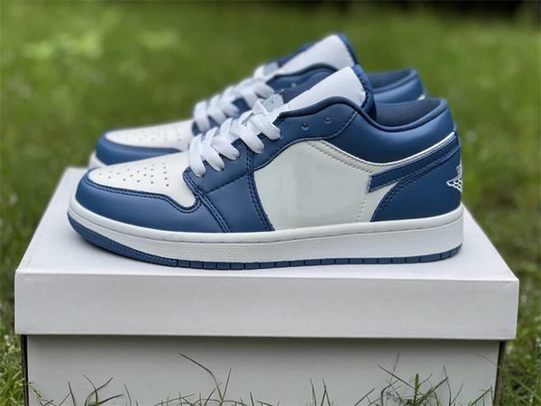 

shoes low 1 white dark marina blue 1s mens basketball womens outdoor sports sneakers us5.5-us12