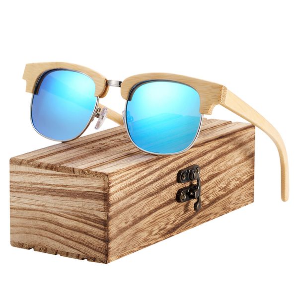 

barcur wood polarized sunglasses bamboo wooden beach ds 220513, White;black