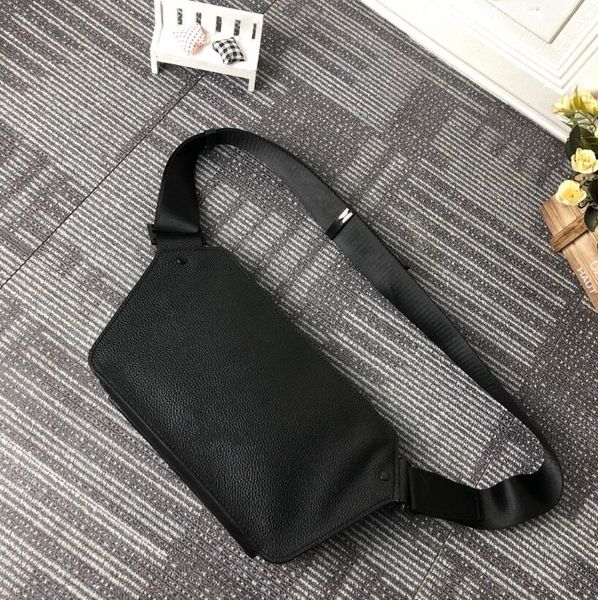 Поясная сумка черная Aerogram Slingbag Дизайнерская новая сумка-слинг из зерненой телячьей кожи кошелек M59625 M57081 Mens Message W1763