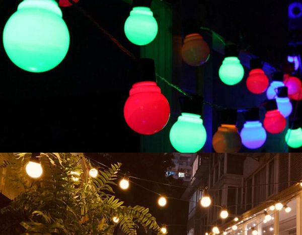 2,5m-15m LED String Fairy Light Globe Festoon Bulb Christmas Halloween Wedding Party Garden Outdoor Garland Lamp Lights String Lights