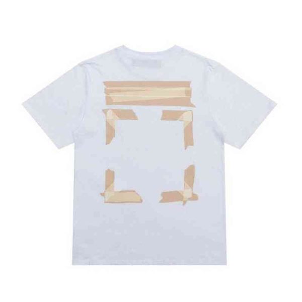 

designer classic fashion offs mens t shirts brand cotton luxury short sleeves tees back adhesive strip arrow t-shirts women black shirthj8m, White;black