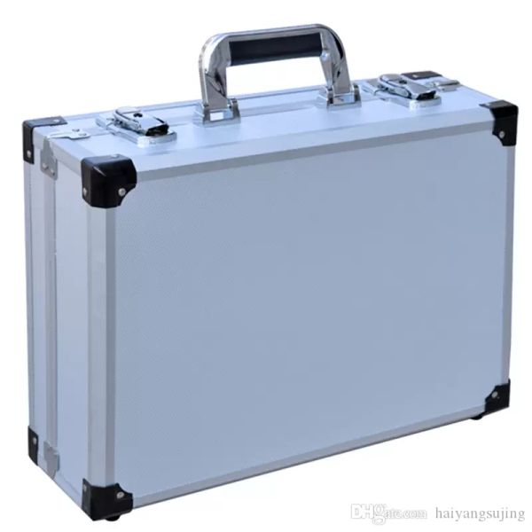 

multi functional reinforced aluminum alloy abs travel suitcase bag portable toolbox instrument storage business box leisure b luggage bags