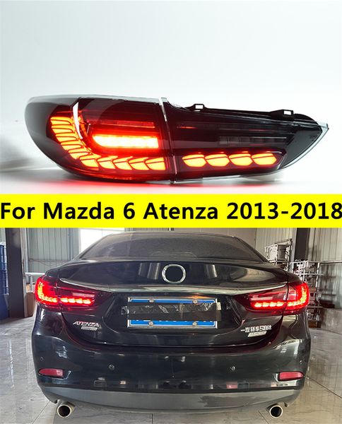 Luzes da cauda para Atenza LED Tail Light 2013-18 Mazda 6 Traseira de travagem traseira Sinal de sinalização reversa Lâmpada dinâmica