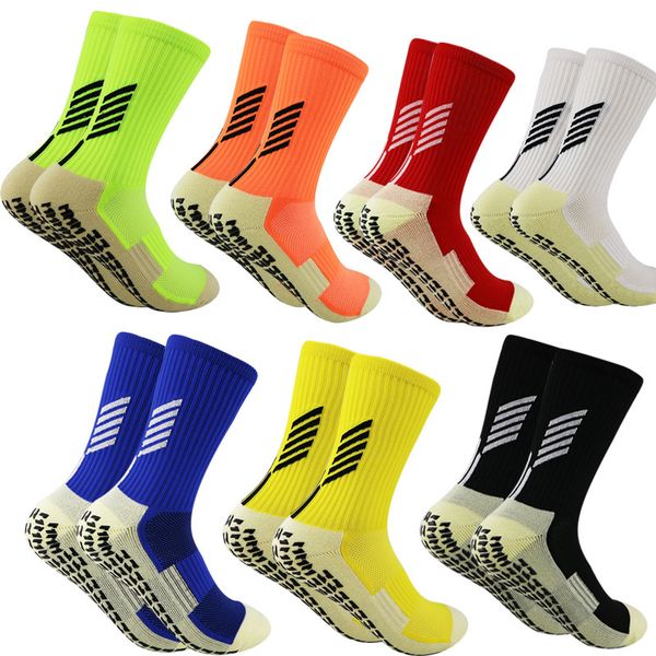 

anti slip football socks mid calf non slip soccer cycling sports socks mens, Black