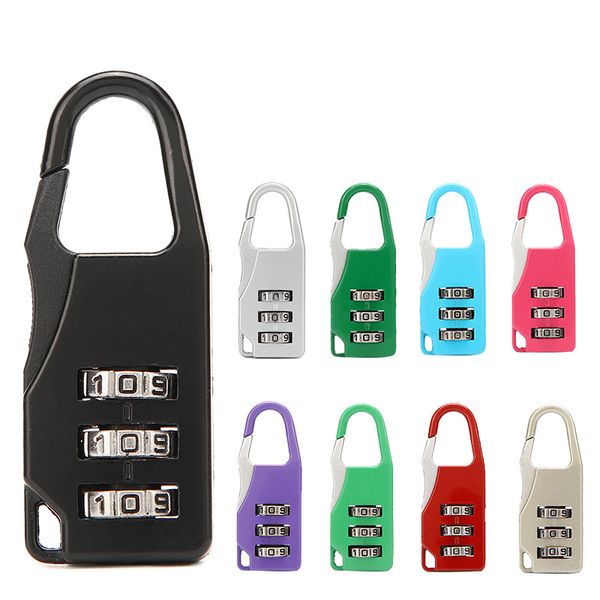 

3 mini dial digit lock number code password combination padlock security travel safe lock dh8888