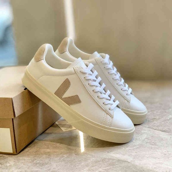 

french veja small white shoes with a small number of lace ups and versatile lovers' classic casual and comfortable sports board, Black