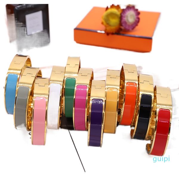 

2022 new enamel rainbow bracelets woman cuff fashion bracelet for man women jewelry jewelrys 11 color optional quality, White
