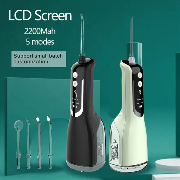 

lcd 320ml water tank waterproof dental cleaner water flosser portable oral irrigator bucal teeth line whitening raben