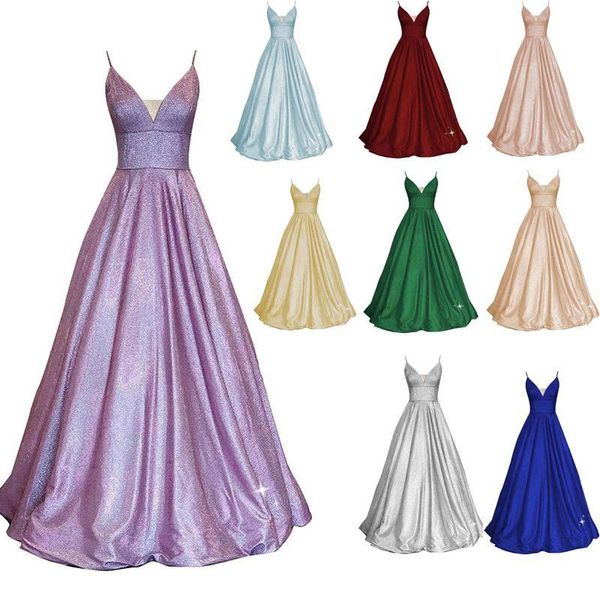 Party Kleider Illusion V-ausschnitt Pailletten Prom 2022 A Linie Vestidos De Gala Bodenlangen Lange AbendkleiderParty