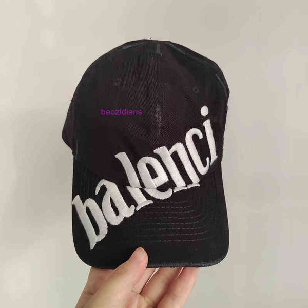 

balencaigass designers hat baseball hats caps new paris baseball cap letter embroidery correct version fashion versatile casual cap and wome, Blue;gray
