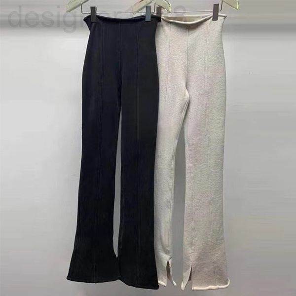 

women's jumpsuits & rompers designer 2021 new aw family slim in autumn and winter, high waist wrap hip flared pants, long split casual, Black;white