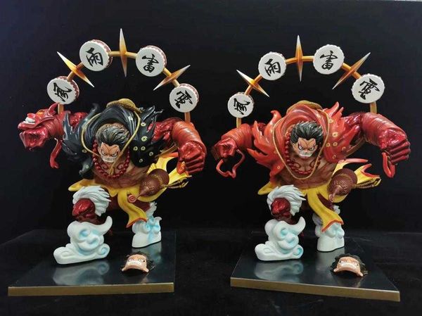 

huiya01 new 24-34cm anime one piece kabuki monkey d luffy tiens 4 gear gk statue pvc action figure collectible model toy gift q0722