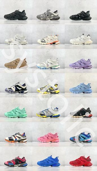 

pairs designer men women outdoor shoes triple 3.0 fashion white black sneakers gomma blue red orange yellow pink leather platform sports tra