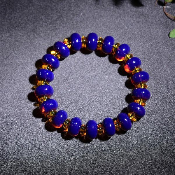 Fios de miçangas de água de vários metros de água de vários metros Violet Blue Amber Bracelet Bipel Bread Casal Men and Women Kent22