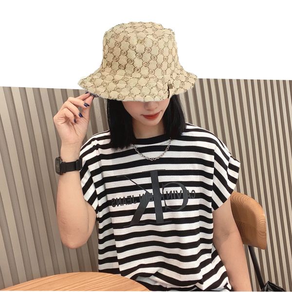 

Fashion double-sided bucket hat forwomens designer wide brim hats full letter printed rainbow outdoor caps cowboy mens fisherman cap casual fashion accessories, As show