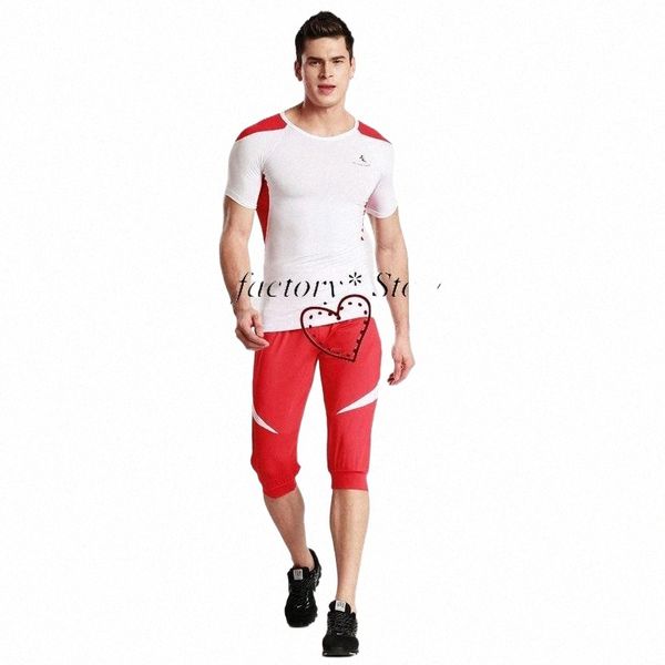 

men's tracksuits men sweat suit movement tight short-sleeved dry breathable gym clothes run girly y09g#, Gray