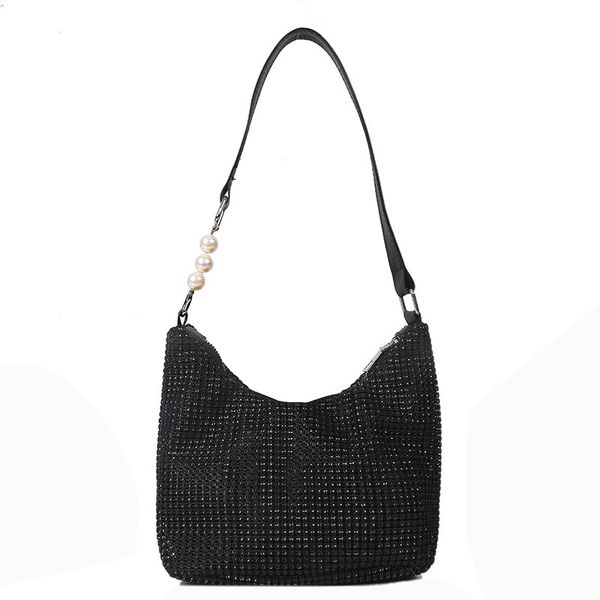 

2 colours new designer women shoulder bag diamond beaded genuine leather fashion