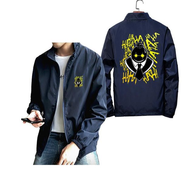 Herrenjacken Assassination Classroom Anime Koro Sensei Jacke Männer Frühling Langarm Casual Windjacke Mantel Männlich Übergroße Harajuku Kleidung