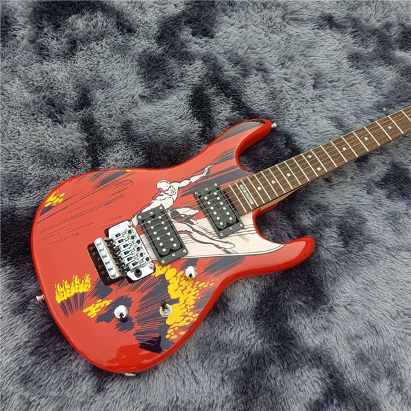 

2021 new floyd-rose electric guitar sided stickers st fingerboard inlaid