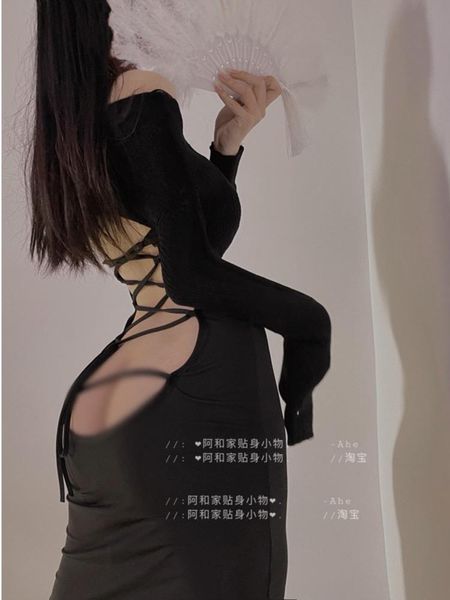 Повседневные платья Бинты TVVOVVIN Robe Hollow Out Bare Ass Passion Nightclub Maxi Long Dress Korean Sexy 2022 Summer Top L7G1Casual