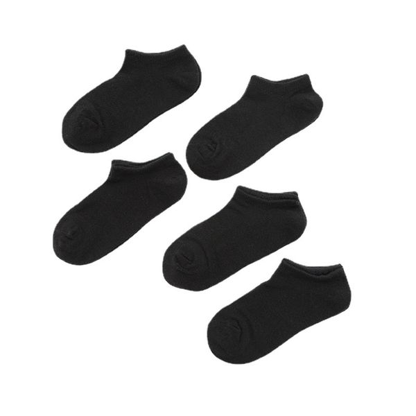 

5 pairs children ankle socks boys girls black white gray socks cotton soft baby loose comfortable sock kids school sport clothes 220615, Pink;yellow