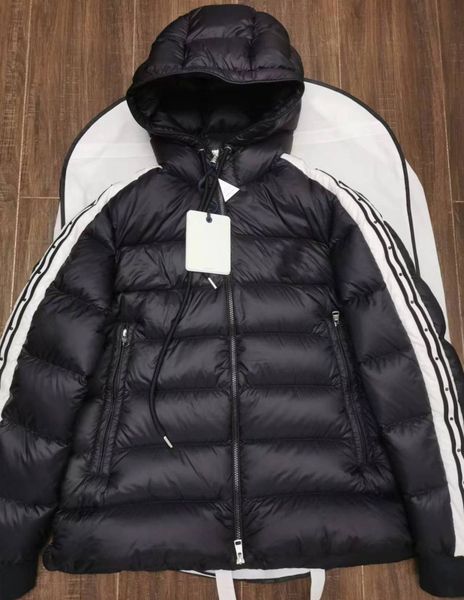 

mens jacket designer down jackets winter puffer women coat arm stripe design overcoat casual fashion design warm large size xxl, Black