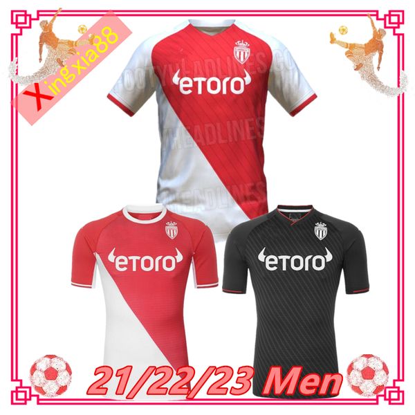 

2022 2023 as monaco soccer jerseys home ben yedder volland boadu jean lucas maillots diop 22 23 henrique b.badiashile gelson fabreags golovi, Black;yellow