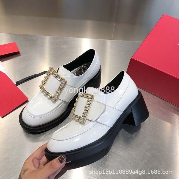 

dress shoes women's shoes spring british style small leather patent versatile thick soled muffin korean women's single, Black