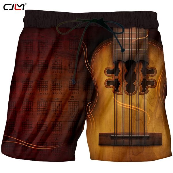 

gothic guitar art musical instrument summer 3d full printing fashion beach shorts print hip hop style fitness casual 220623, White;black