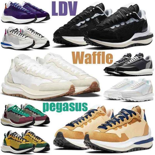

waffle vaporwaffle chunky mens running shoes pegasus fragment ldwaffle dark iris ldv sesame noir sail pure platinum men women trai306c, Black