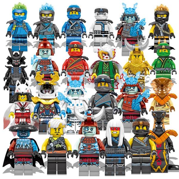 

24pcs set 4 5cm minifig toys gifts phantom ninja series children's puzzle assembled building block minifigure toy dg1002326s