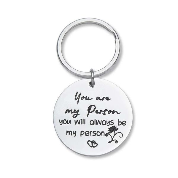 

keychain for friend gifts you are my person key ring friendship gifts for him her women men teen girl, Slivery;golden