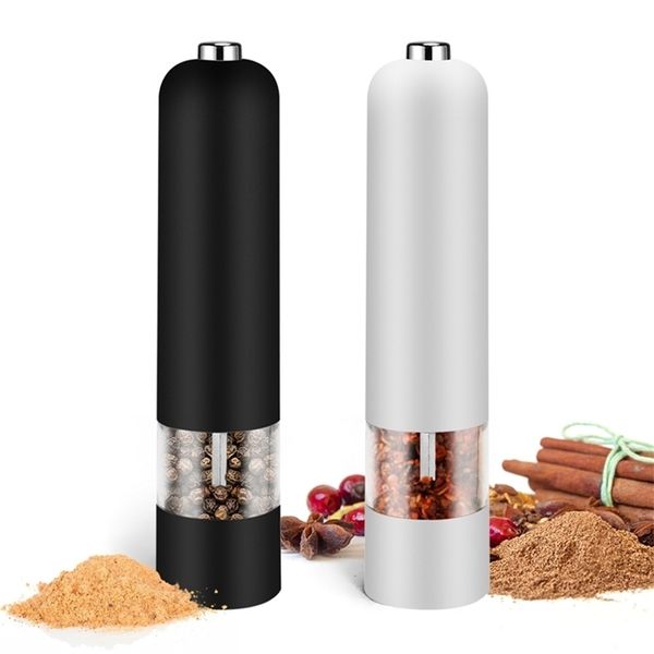 Elektrische Pfeffermühle, Salzgewürzbehälter mit LED-Leuchten, leicht zu reinigen, für die Küche zu Hause, Kochen, Grillen, Werkzeuge 220527