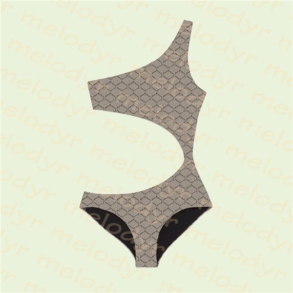 Costume da bagno attillato da esterno Designer Bikini monospalla Costume da bagno classico da spiaggia