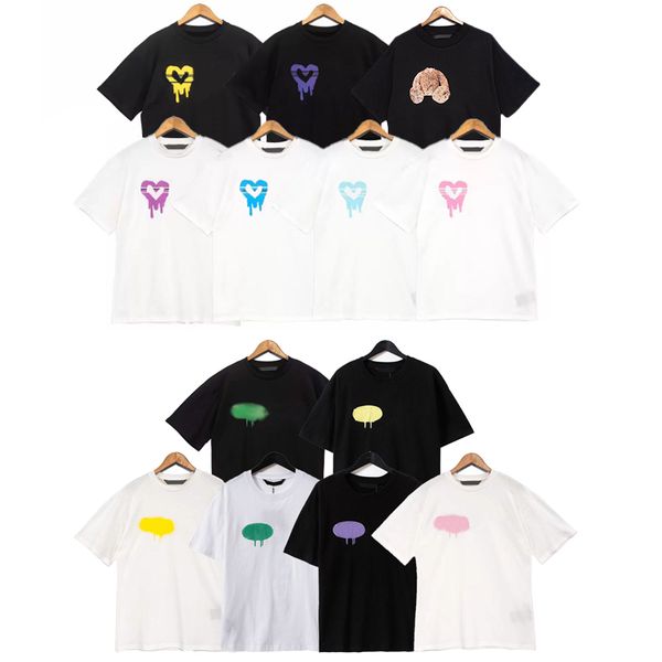 

palm summer designer womens t shirt mens tshirt white black printing t-shirt clothing spray letter short sleeve spring men women tshirts