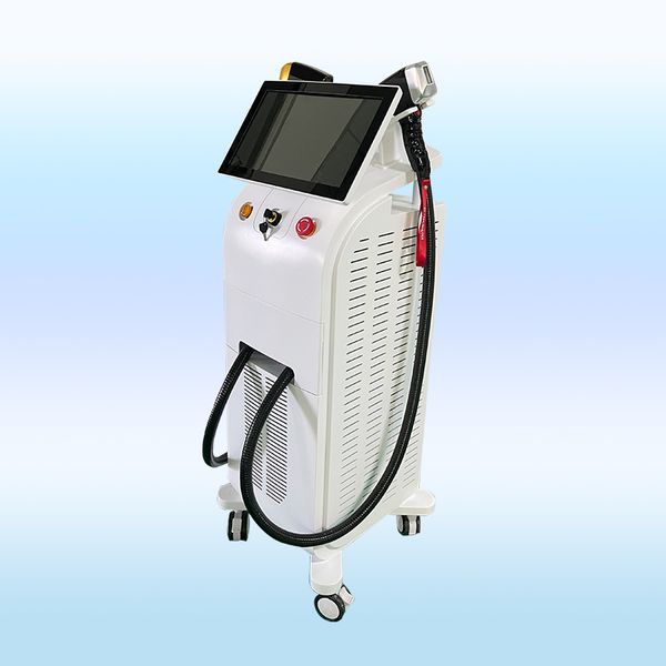 

2022 double handle diode laser hair removal machine with beautiful whole sales price spa clinic use, Black