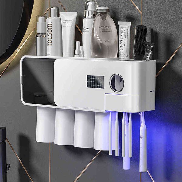 

intelligent toothbrush sterilizer ultraviolet sterilization holder wall mounted mouthwash cup set without